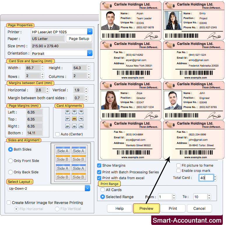 ID Card Designer Corporate Edition screenshots to know how to design ID cards