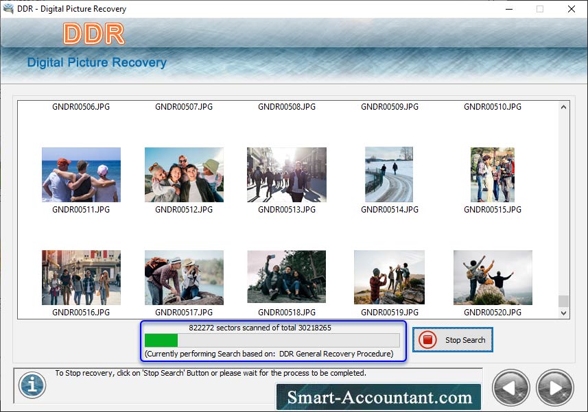Digital pictures recovery software