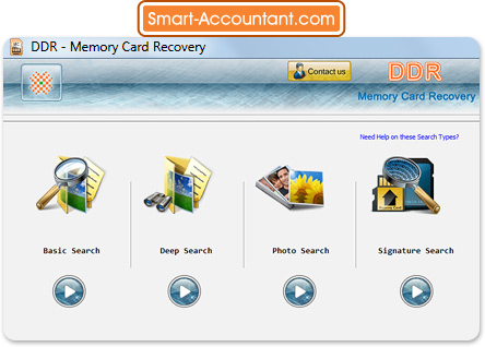 Memory Card Data Recovery Software Screenshot