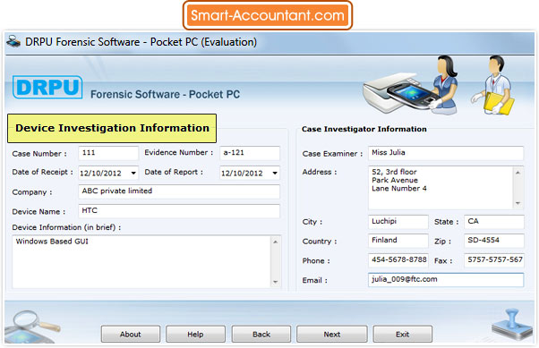 Examiner smart software