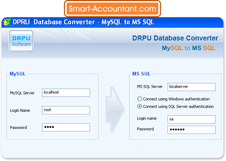 MySQL to MSSQL Database Converter Screenshot