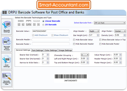 Barcode Maker for Post Office and Bank Screenshot