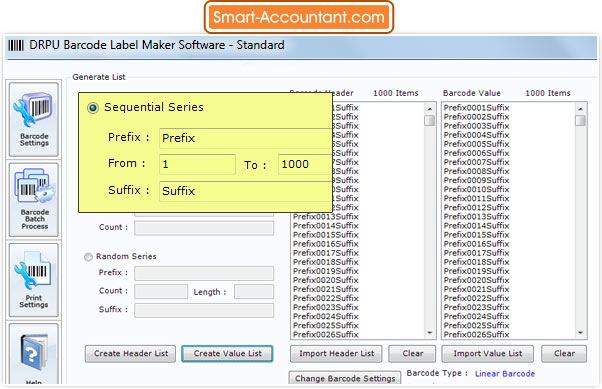 Barcode Maker Software (Standard) screenshots bar code generator program