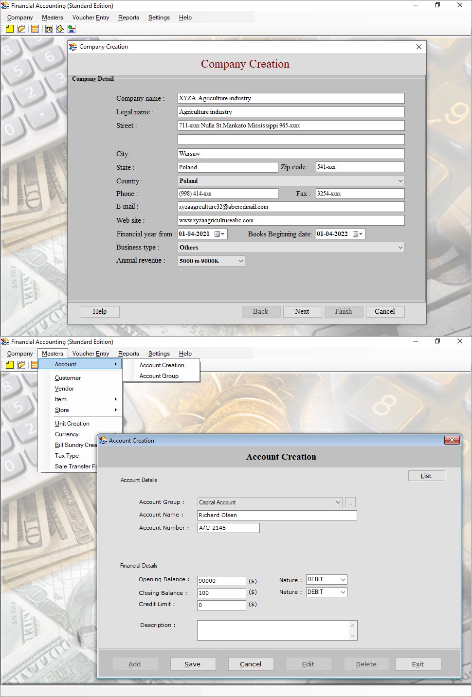 Accounting Software with Barcode