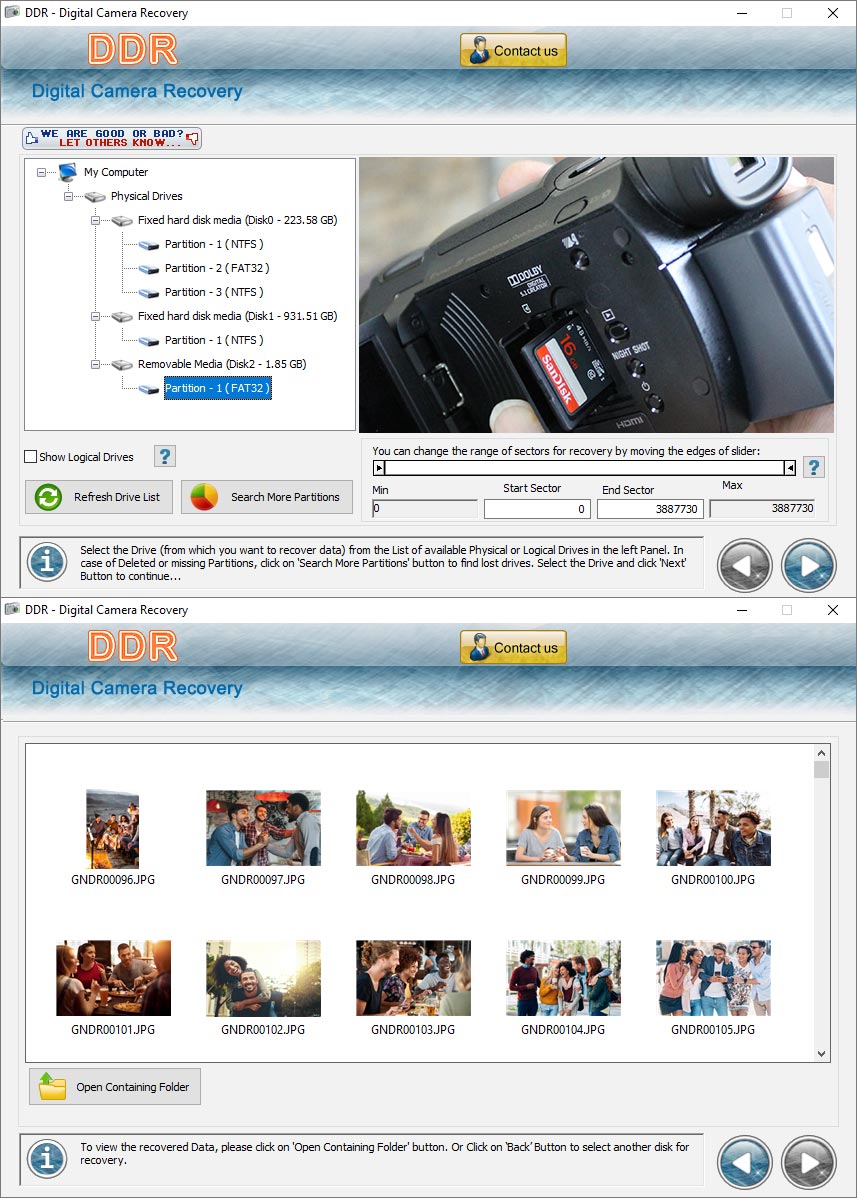 Restore Digital Camera Photos