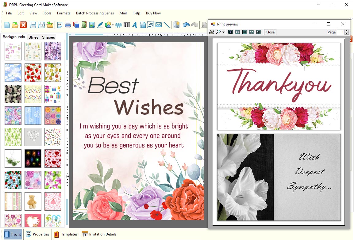 Screenshot of Greeting Cards Download