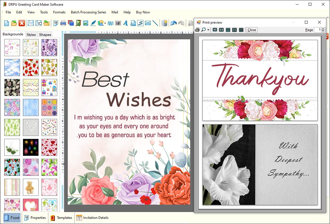 Screenshot of Greeting Cards Download 7.3.0.1