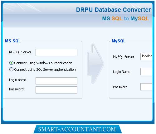 Screenshot of MSSQL to MySQL Database Converter Ex