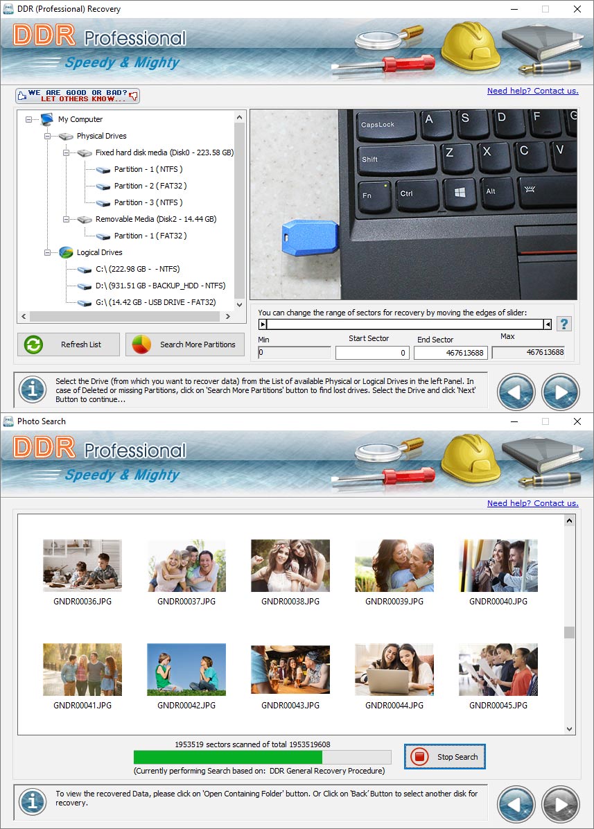 Screenshot of Vista NTFS Data Recovery Software