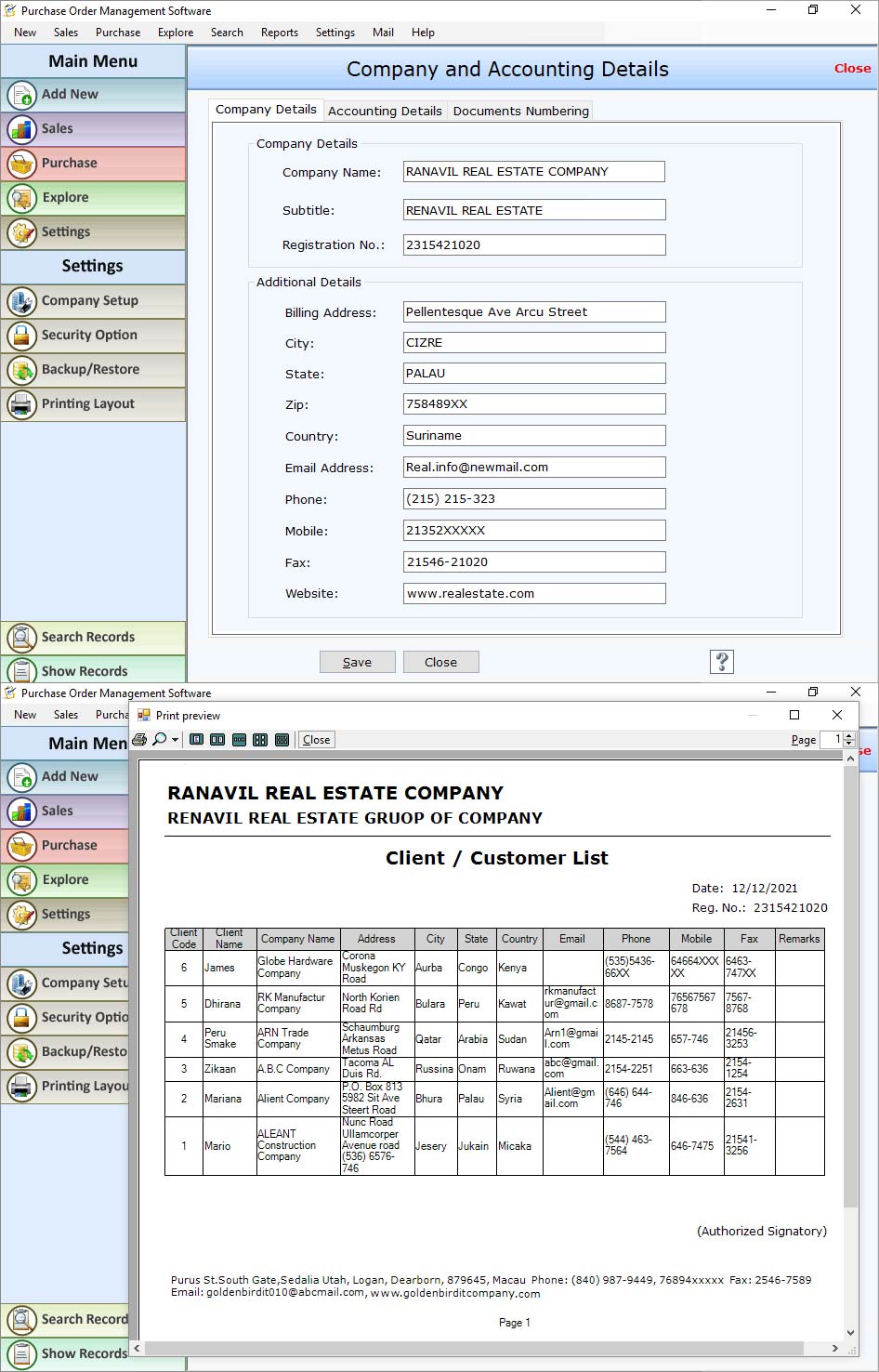 PO Order Form 2.0.1.5 screenshot