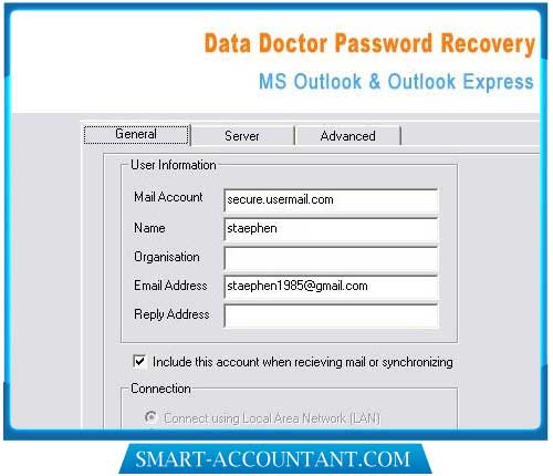 Screenshot of MS Outlook Password Breaker Tool