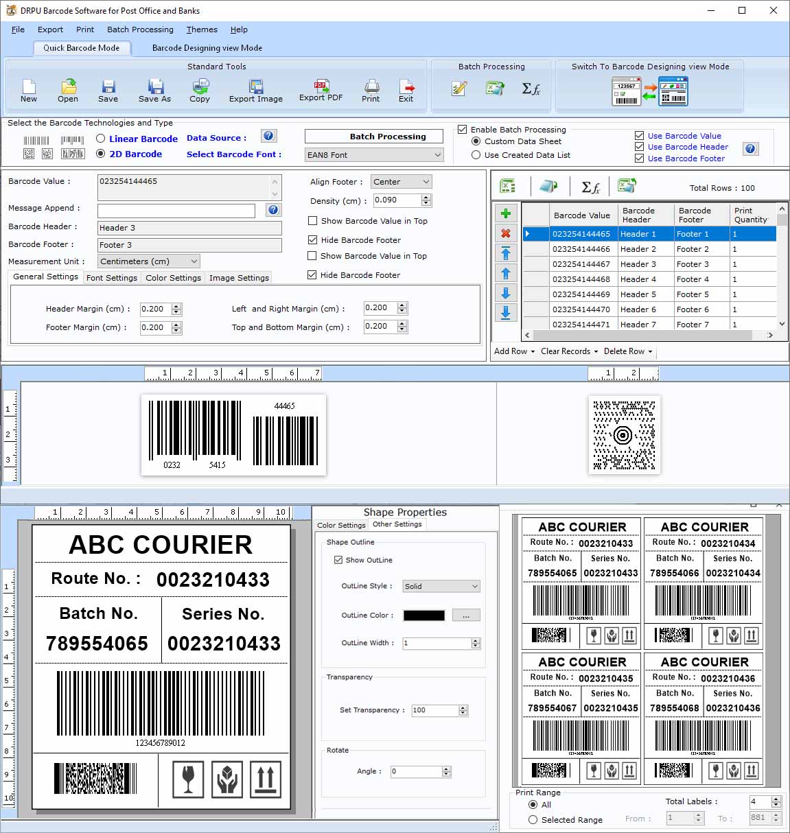 Screenshot of Barcode Inventory System 7.3.0.1