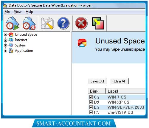 Screenshot of Data Wiper Software Ex