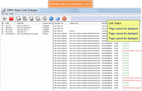 Back link analyzer Software