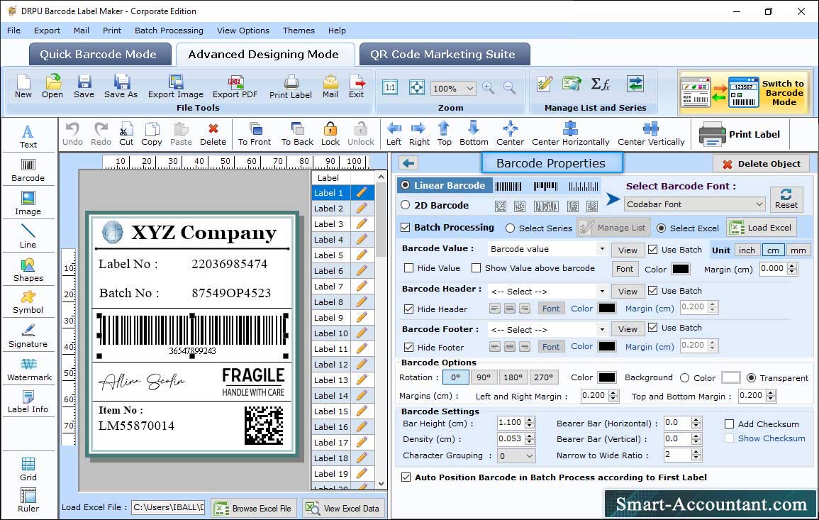 Barcode Properties