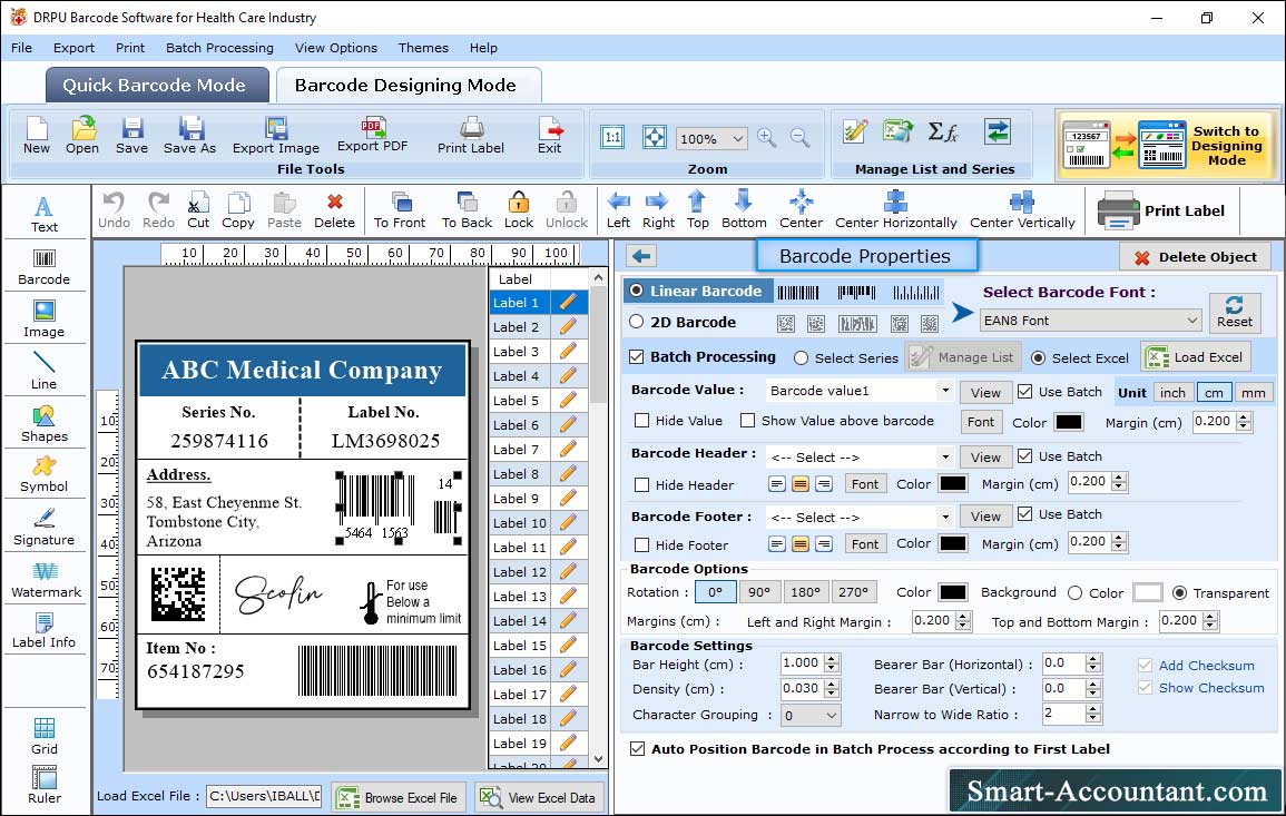 Barcode Maker Software for Healthcare Industry