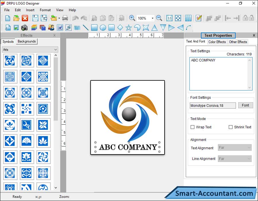  Select Text LOGO Maker Software