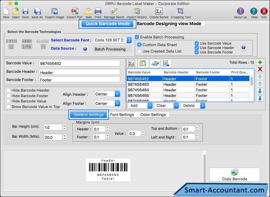 Mac Barcode Maker Software - Corporate Edition