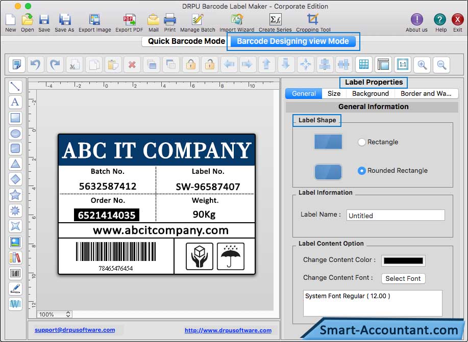 Design Barcode Labels