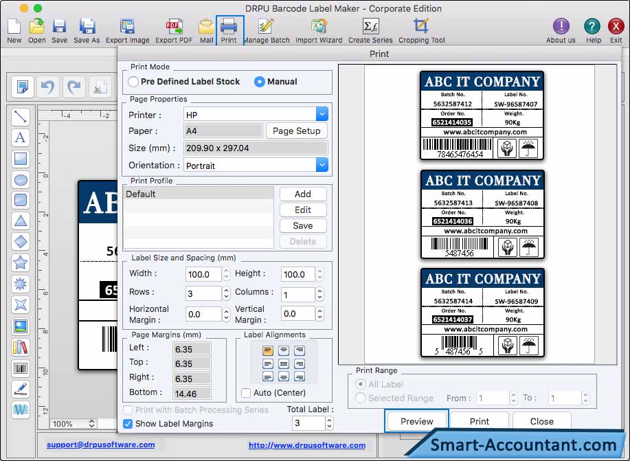 Print Barcode Labels