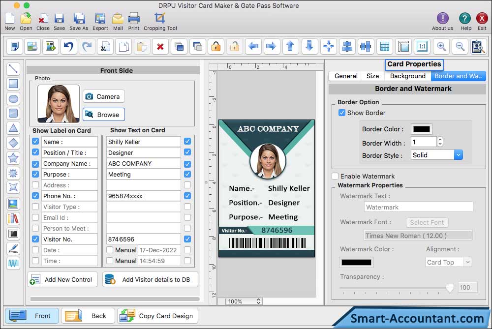 Visitors ID Cards Maker for Mac