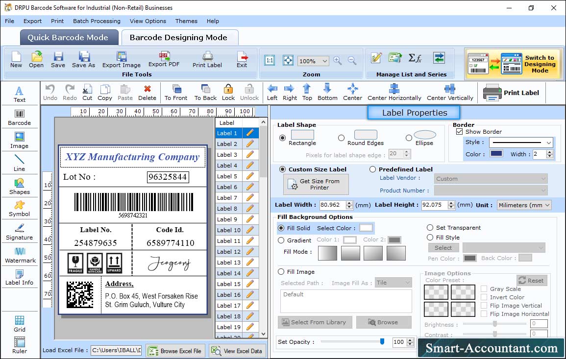 Label Properties