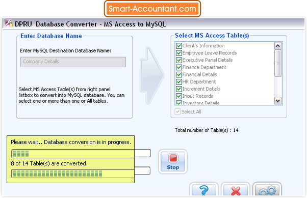 MS Access to MySQL database migration software