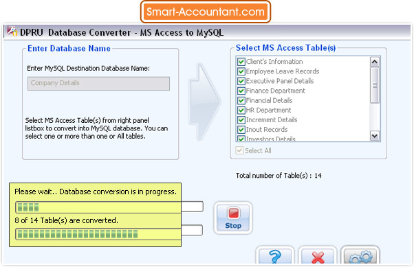 MS Access to MySQL database migration software