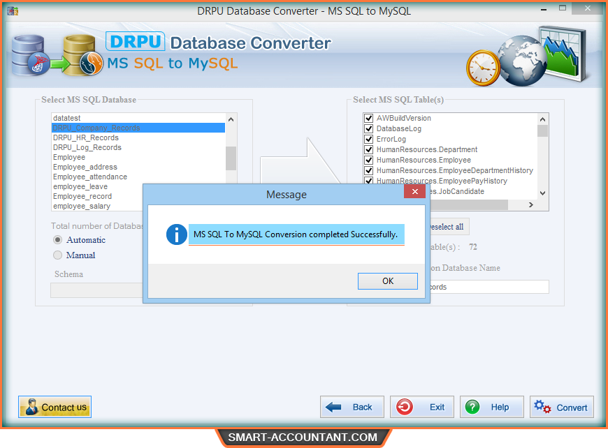 MSSQL to MySQL database migration tool