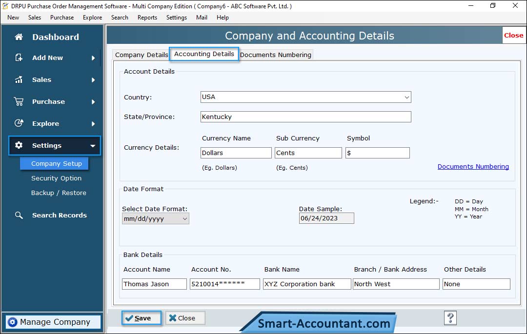 Accounting Details