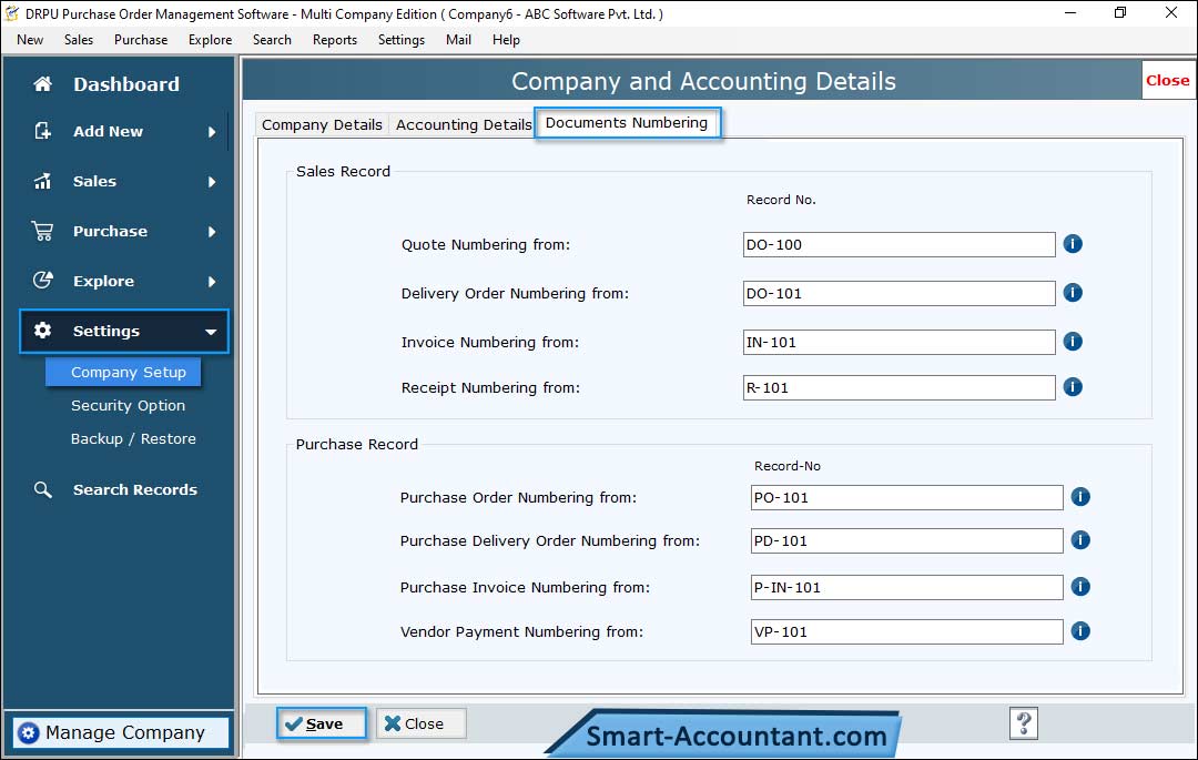 Documents Numbering