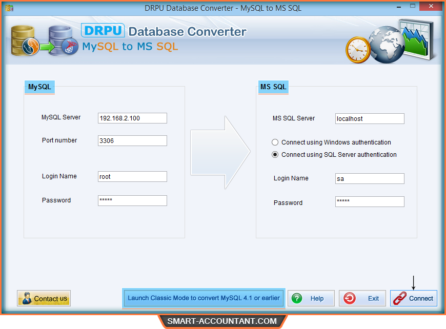 MySQL to MSSQL Database Converter