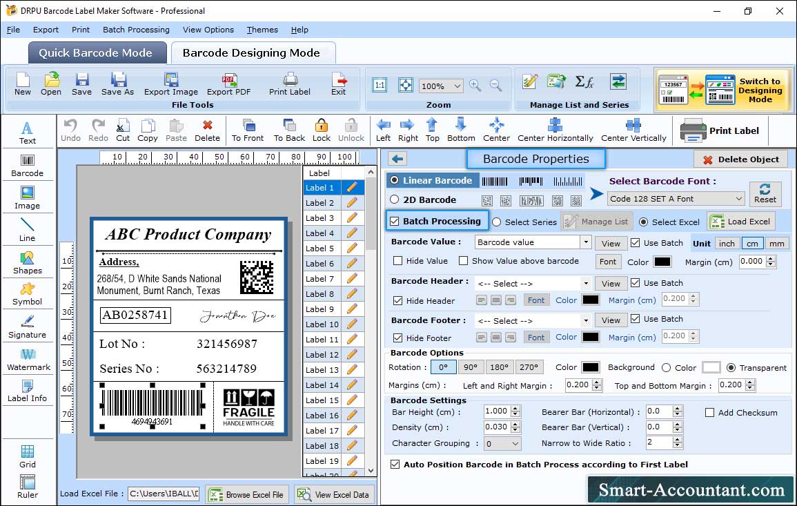 Barcode  Maker Software (Professional)