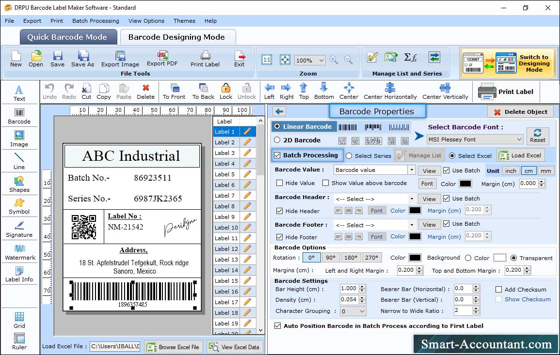 Barcode Maker Software (Standard)