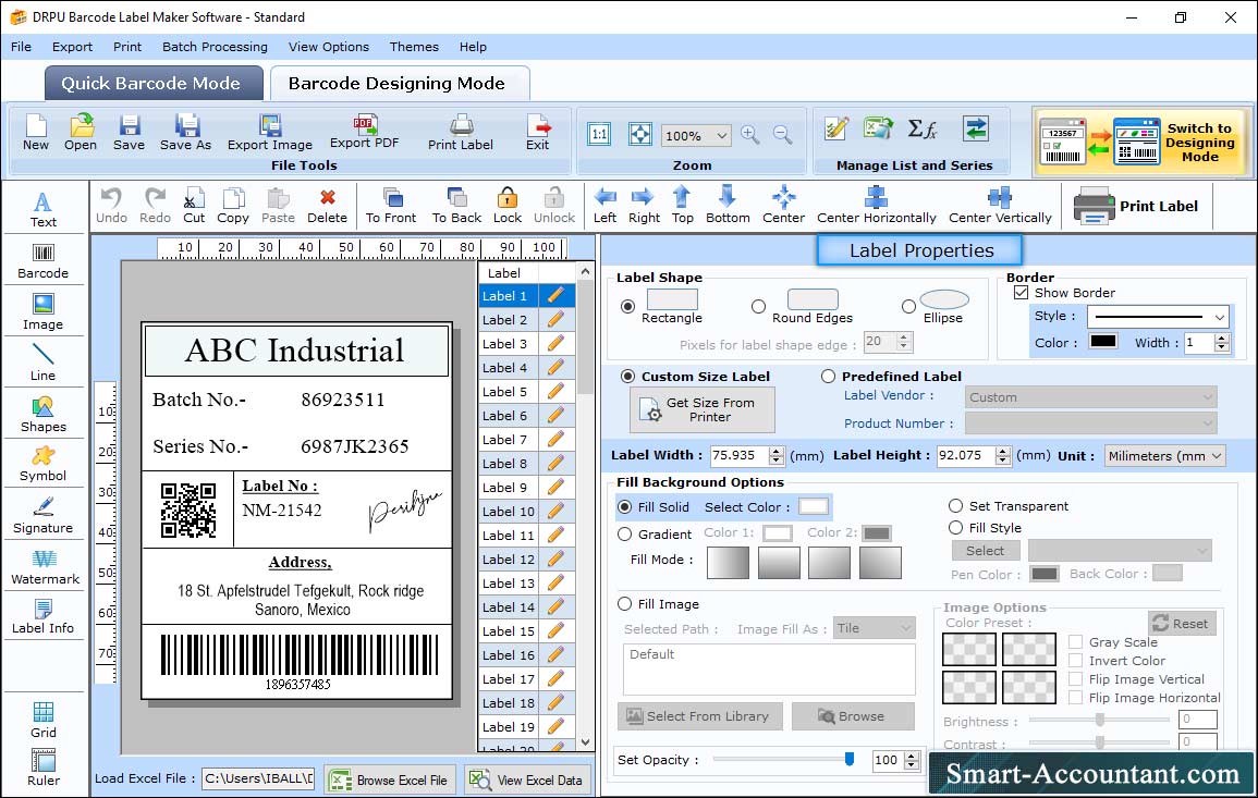 Label Properties