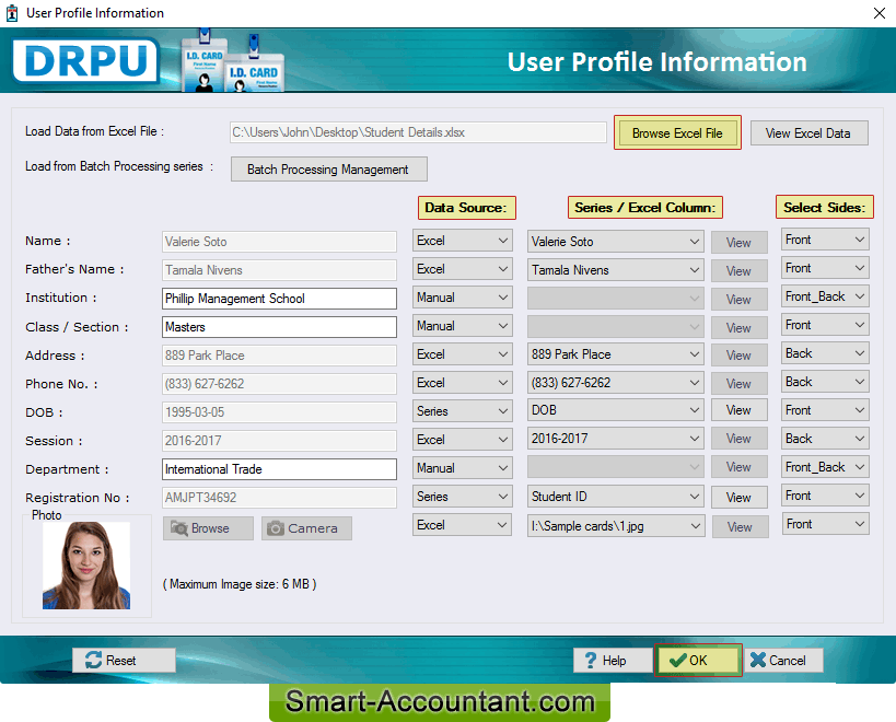Fill user profile information